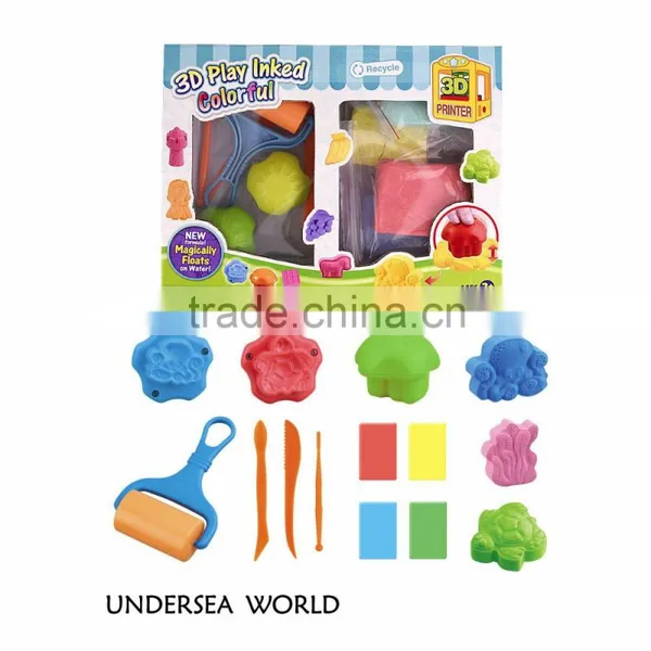 3D Colorful Inked Modeling Play Dough Toys for Children Play Dough Set