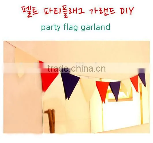 Felt Triangle Garland Decorations for Party Supplies photo-3