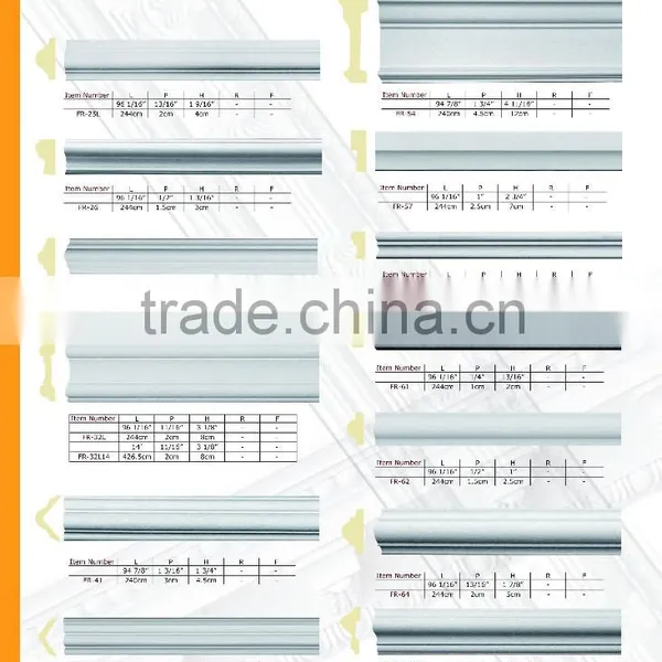 2015 High Quality Good Price Beautiful New Modern Luxury pu Decorative Wood Moulding photo-3