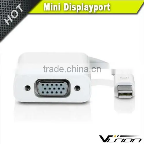 Gold Palted Mini Display Port to VGA Convert Dongle in White photo-2