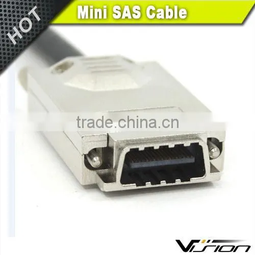 2m Zinc Alloy External CX4 Mini SAS SFF-8470 to SFF-8470 Infiniband Cable With Thumbscrews photo-4