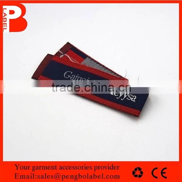 Custom Clothing Center Fold Woven Labels/woven Garment Label Made in China photo-2