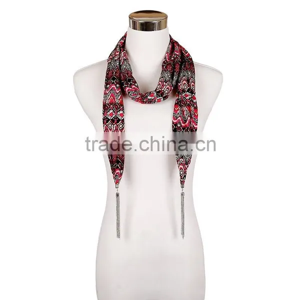 Fashion Women Lady Retro Bohemian Soft Frayed Scarf photo-3