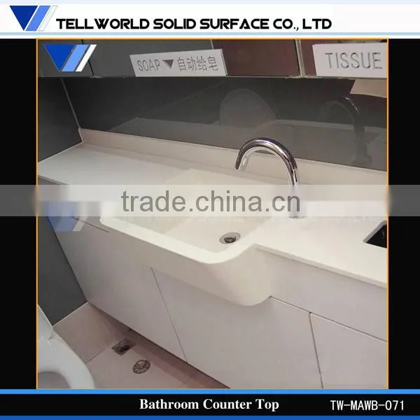 2014 Modern Small Luxury Artificial Marble Wash Sink Design for Sale