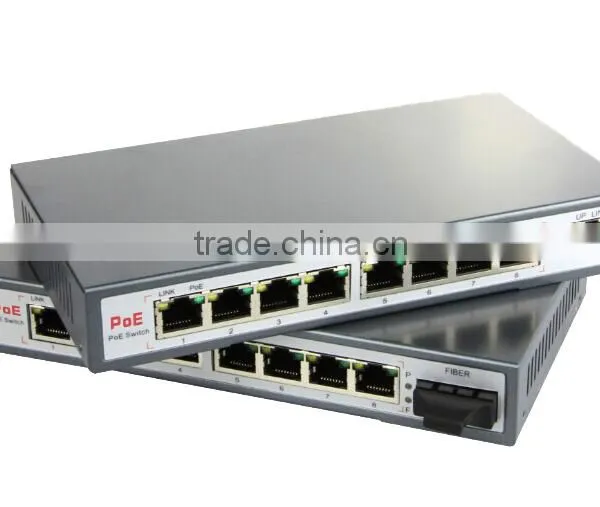 8+1 Port POE Fast Ethernet Fiber Switch Power Supply Security CCTV Camera photo-4