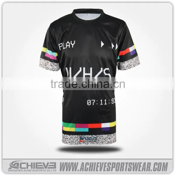 Popular Promotional 100%polyester Darts T-shirt Sublimation Printing With Free Design