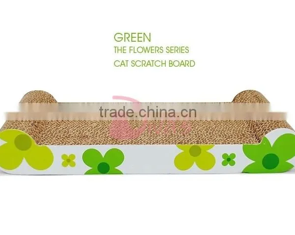 Eco-friendly Cat Toys Corrugated Paper Board Sunflower Cat Scratch Board photo-4