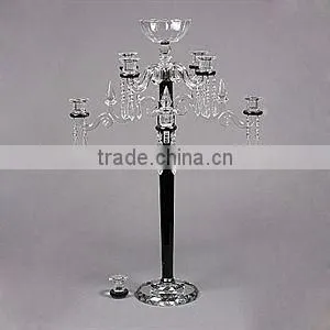Black Candelabra With Flower Bowl