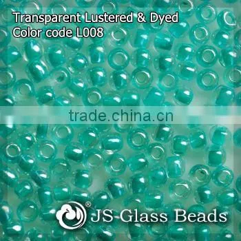 High Quality Fashion JS Glass Seed Beads - L008# Lustered Dyed Blue Green Transparent Rocailles Beads For Garment & Jewelry