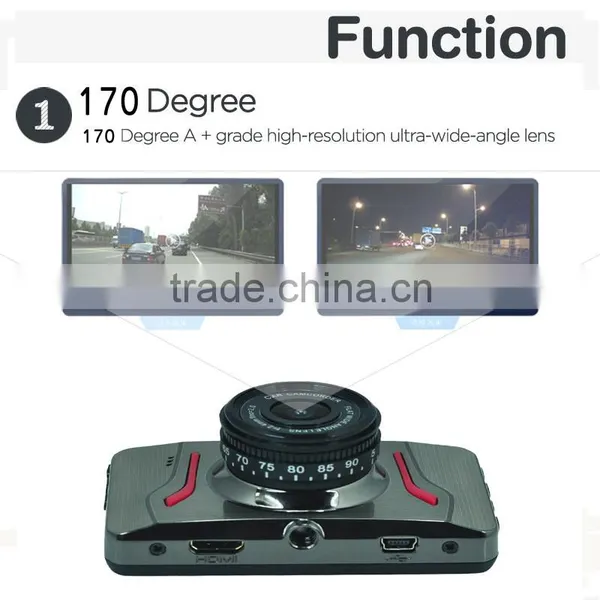 Full hd 1080p 120 Degree Angle G-sensor Motion Detect Parking Control Plate Number Warter Print CE ROHS FCC Vehicle Camera photo-3