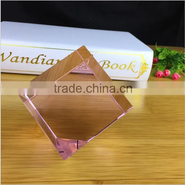 Artistic Blank Crystal Cube With Different Color
