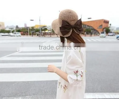 2016 Latest Factory Direct Ladies Custom Bucket Hat High Quality Big Butterfly Knot Cypress Hill Bucket Hat photo-5