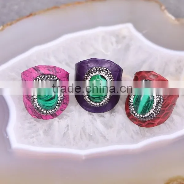 Fashion Agate Druzy Stone Ring, Tiger Eye, Amazon Gemstones Snakeskin Rings, Charm Jewelry Finger Druzy Rings photo-4