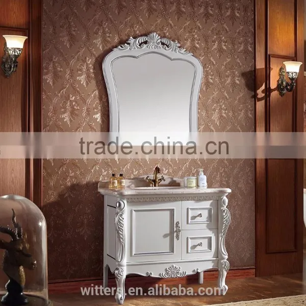 European Bathroom Single Hole Facuet Mount Basin Cabinet WTS1616 photo-2