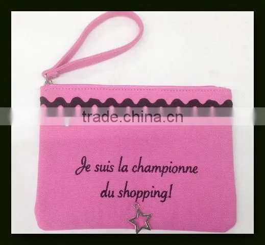 Fashion Cosmetic Leather Pouch With Embroidery(C 5075) photo-2