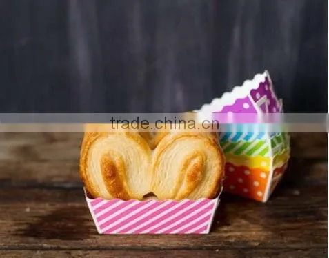Stripes and Dots Small Rectangle Paper Loaf Pans Baking Pans - Mini Cake Pans - Loaf Baking Pans 1.2" Wide X 3.1" Long X 1.4" h photo-3