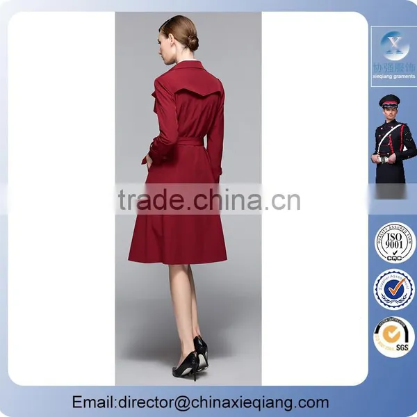 2016 Fashion Ladies Retor Trench Coat Winter Coat for Women photo-2