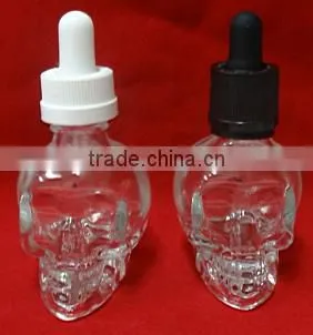 Wholesale Empty E-liquid Skull Shape Glass Dropper Bottles for E-juice in Bulk photo-3