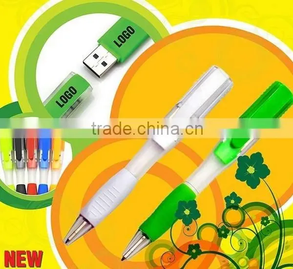 Creative Colorful Crystal Pen Usb Memory Plastic Transparent USB Pen Sticks Christmas Promition Gift With Your Logo photo-2