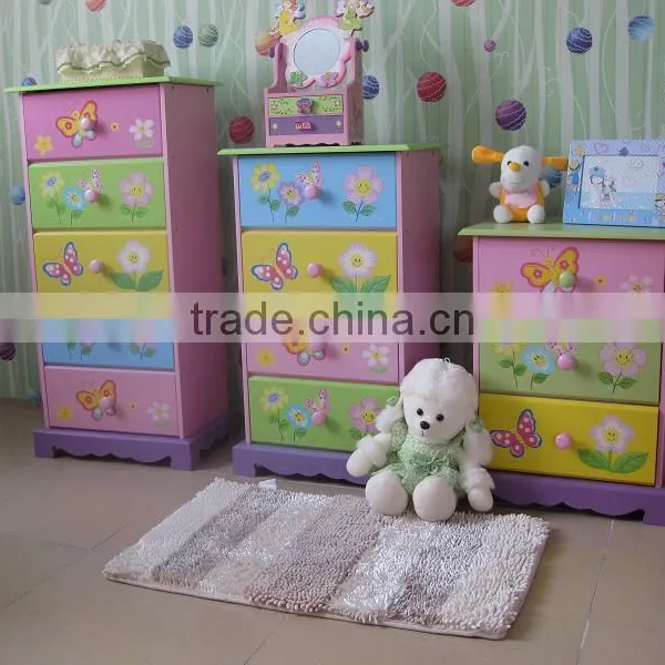 Children Storage Cabinets Children Furniture Wooden Kid Cabinets for 3-Drawer Cabinet photo-2