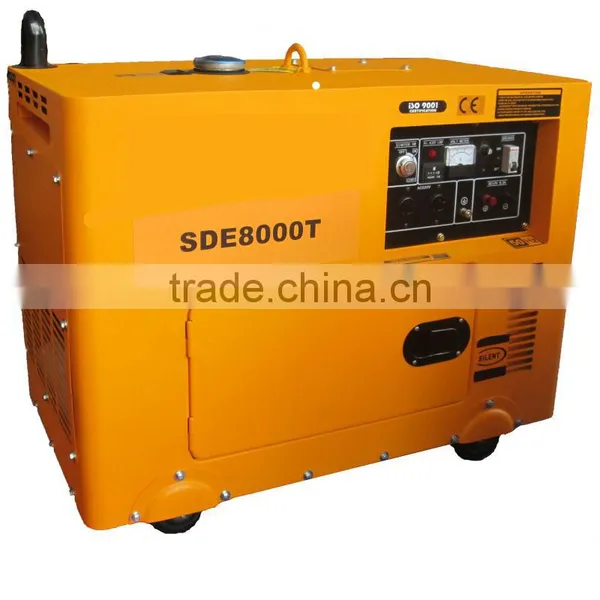 Single Cylinder Open Frame & Silent Diesel Generator Set SDE8000T