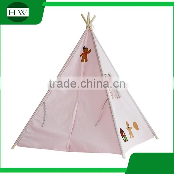 Hengwei Cotton Canvas Children Play Kids Single Pole Tipi Tiendas Tipi Tent photo-2