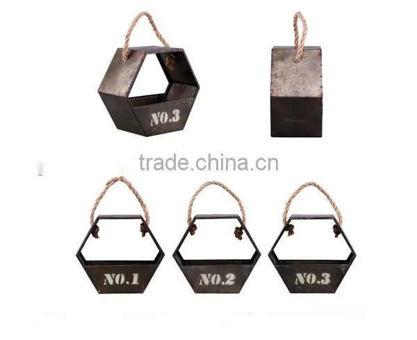 2016 High Quality Wall Hanging Houseware Decoration Wooden Flower Pot photo-2