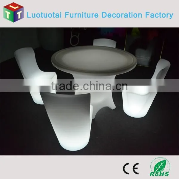 Waterproof PE Plastic Illuminated Led Bar Chairs Stool for Wedding and Event photo-6