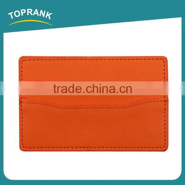 Toprank Hot Sale Simple Business Flat Wallet Card Holder Slim Card Holder Wallet Minimalist Vertical Pu Sleeve Card Holder photo-2