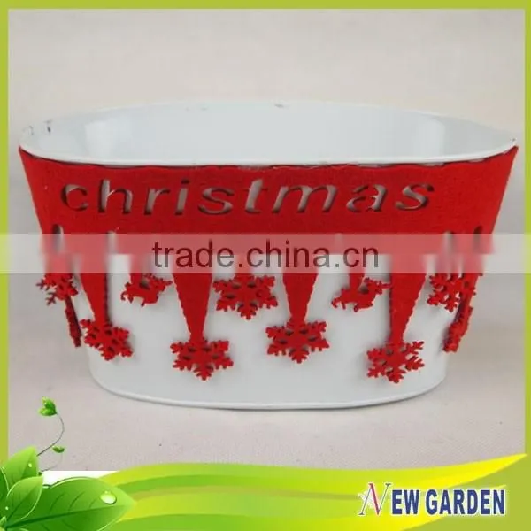 Exquisite Unique Flannelette and Metal Balcony Flower Pot photo-3