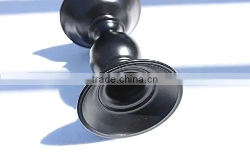 Black Metallic Candle Holder Candlestick photo-5