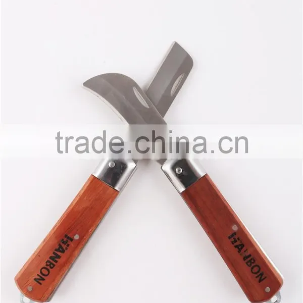 Professional Electrician Knife With Wooden Handle photo-3