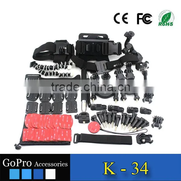 2016 Best Seller 65 in 1 Products Kit Used for Gopros Heros 4 Accessories Kit Mount photo-3