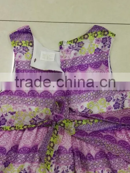 Yiwu Stocks Lots Girl's Colorful Fashion Printed Dress photo-5