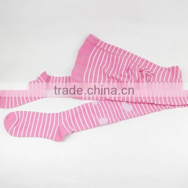 Pink Socks Long Tights Girl Strip Pink Socks photo-5