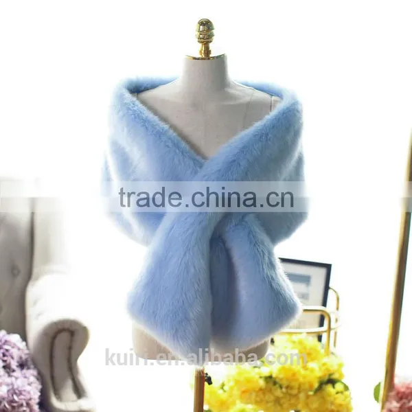 Autumn and Winter Women's Ultra Long Fox Faux Fur Collar Muffler Scarf Fur Scarf Raccoon Fur Cap Super Big Cape Shawl photo-5
