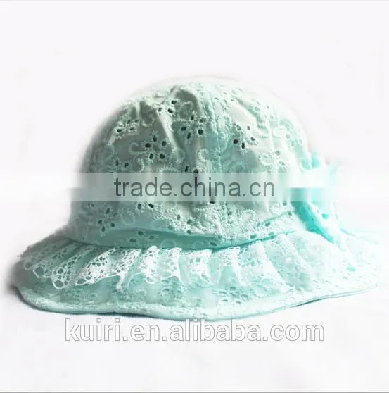 Baby Lace Little Girls Princess Lace Hollow Out Bowknot Kids Sunhat photo-5