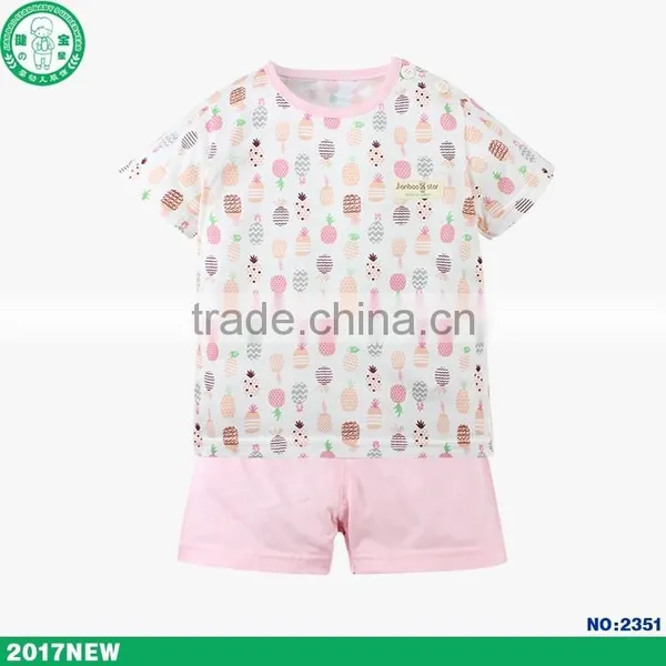 2017 Summer Fashion Cute Short Sleeve Baby Clothing Sets photo-5