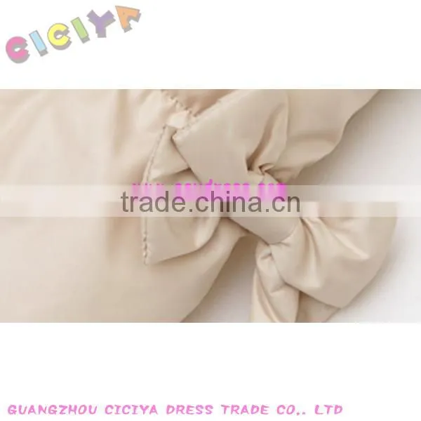 Worm Long-designed Girl Padding Coat With Waistband photo-6