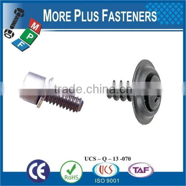 SEMS DIN 6901 SCREW WITH FLAT WASHER ASSBMBLIES SLOT INDENT HEX HEAD SHARP POINT TAPPING SCREW photo-2