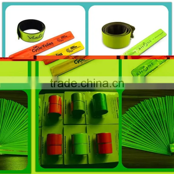 Fluorescent Ec-friendly Pass EN13356 Safety Reflective Slap Band photo-4