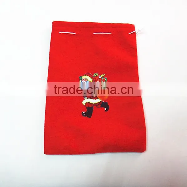Gift Bag Jewelry Red Velvet Pouch Drawstring Christmas photo-4