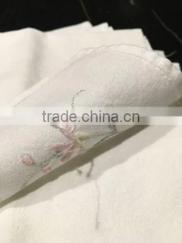 Customized Fancy White Embroidery Table Linen Napkins photo-3