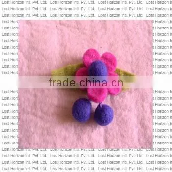 Organic Felted Handmade Different Flowery Brooch