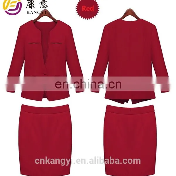 Lady's Office Uniform Skirt Suit