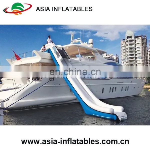 Mega Inflatable Water Slide in Sea/Giant Inflatable Yacht Water Slide for Sale