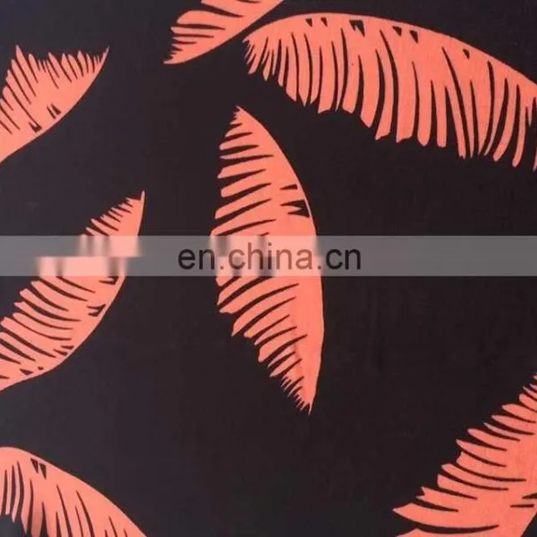 16mm 100%silk Double Ggt in Feather Print for Fashion Garment photo-2
