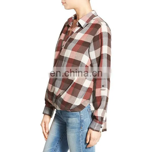 Wholesale Women Blouses & Shirts Spread Collar Casual Style Long Sleeve Shirt photo-2