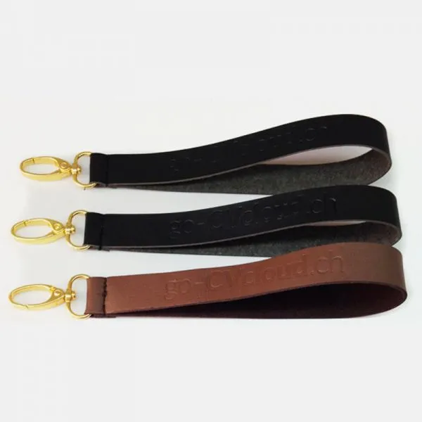 Factory Supplier Custom Printed Cell Phone PU Leather Short Lanyard For Promotional Gift photo-4