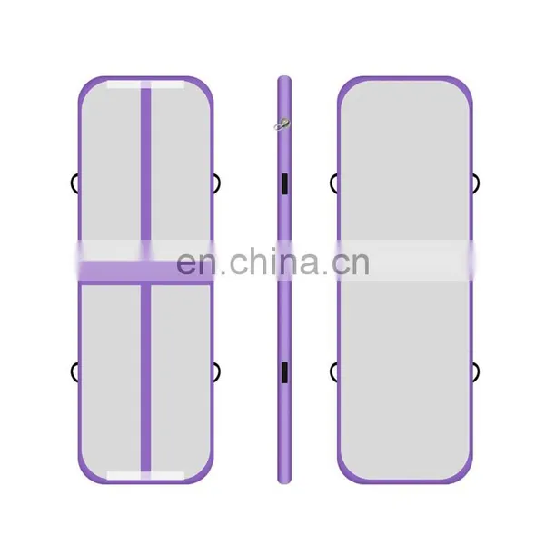 Inflatable Gym Air Track Purple Gymnastics Tumbling Mat With Free Air Pump photo-3